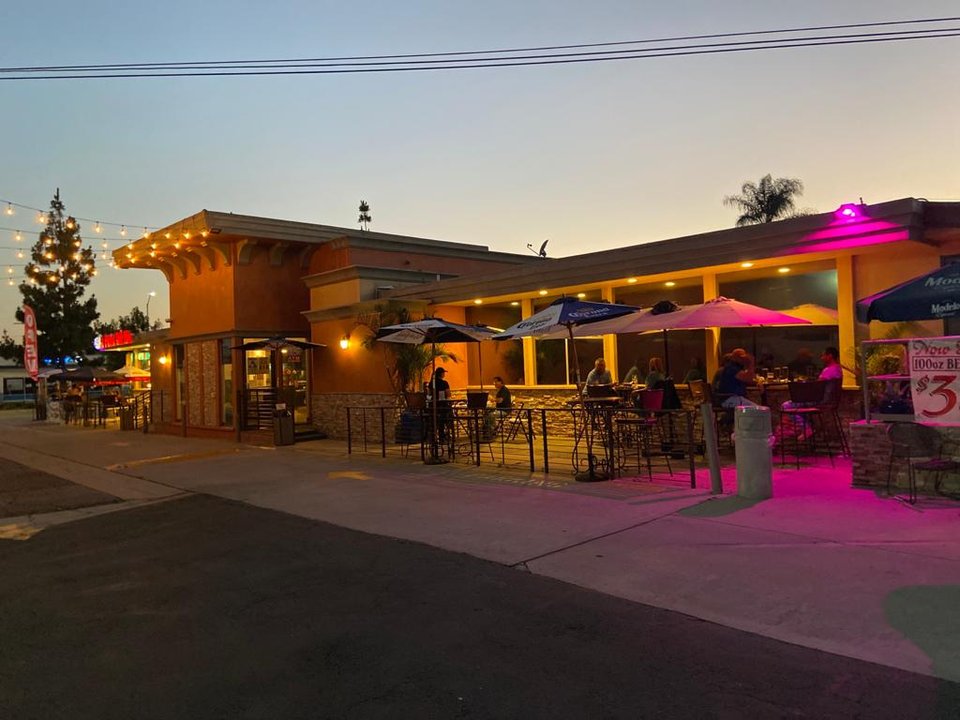 Restaurant exterior on Imperial Highway.